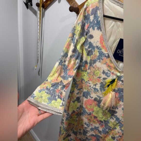 OKY ^ COKY - Colorful Floral Dress with Tassel Detail- Spanish Designer - Picture 6 of 11